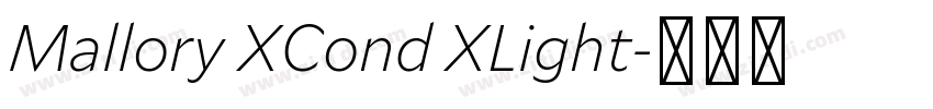 Mallory XCond XLight字体转换